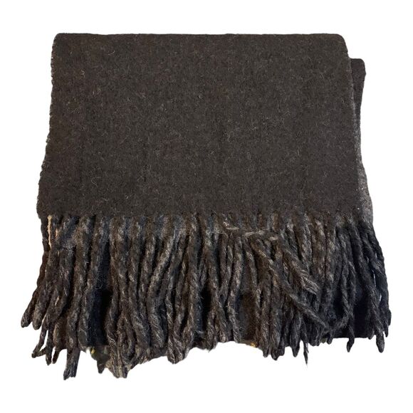 Ralph Lauren POLO Lambs Wool Two Sided Fringe Scarf - Picture 2 of 5